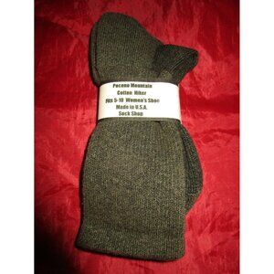 1 Pair Womens Medium Pocono Cotton Crew Boot Hiker Warm Sock 5-10 USA